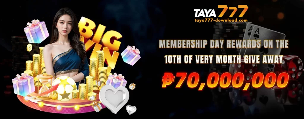 TAYA777 casino games app download homepage featured banner